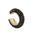Fashion C Shape Round Cartilage Clip Earrings For Women Fake No Pierced Earrings Crystal Rhinestone Geometric Jewelry Gold Color