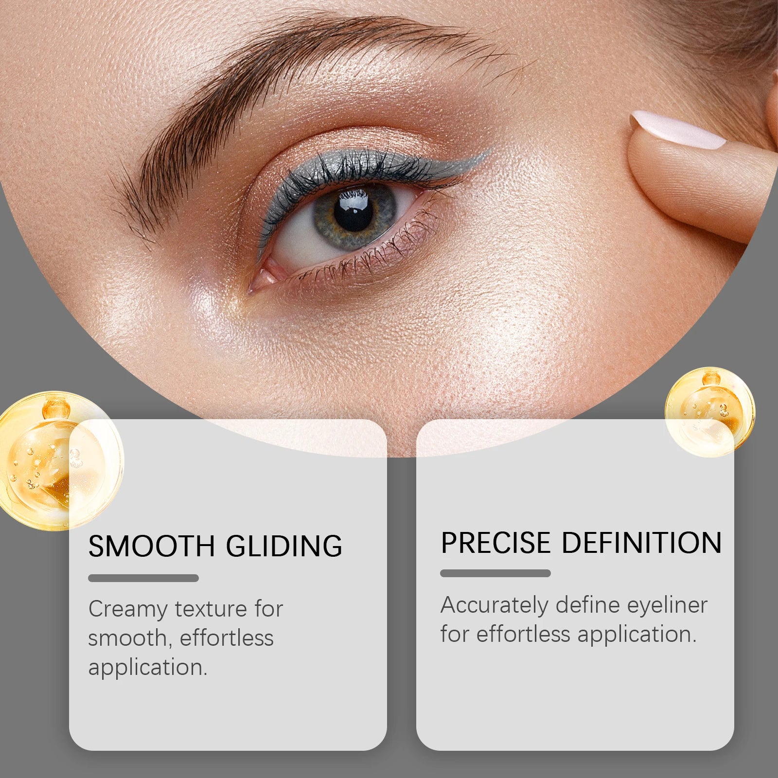 Zephoco Waterproof Eyeliner Pencil Smooth Smudge-Proof Water Resistant Cosmetics Gel Eyeliner Makeup for Eyes Enlargement 1pc