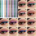 12 Pcs Set of Waterproof Eyeliner Pens with Shimmering Effects - Includes Eyeshadow Durable and Easy to Color Highlighter