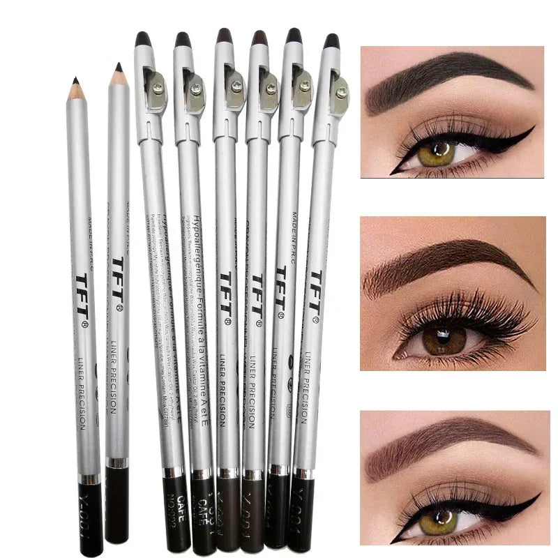 3pcs Eyebrow Pencil Waterproof Professional Women Eye Makeup Pen Easy Color Natural Black Brown Cosmetic Beauty Eyebrow Tools