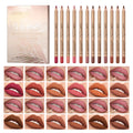 QIBEST 12 PCS Lipliner Sets Waterproof Matte Lip Pencil Lipstick Lasting Lip Liner Pen Smooth Nude Lipstick Pen For Cosmetics