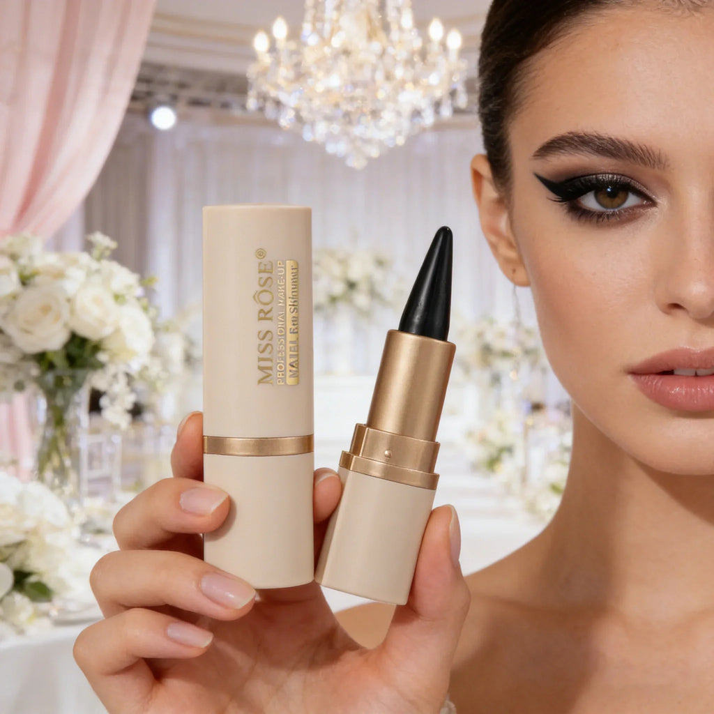 Gel Eyeliner Quick Dry Matte Smudge Proof Waterproof Eye Liner Pencil Bridal Wedding Day Party Stage Makeup for Women Girls