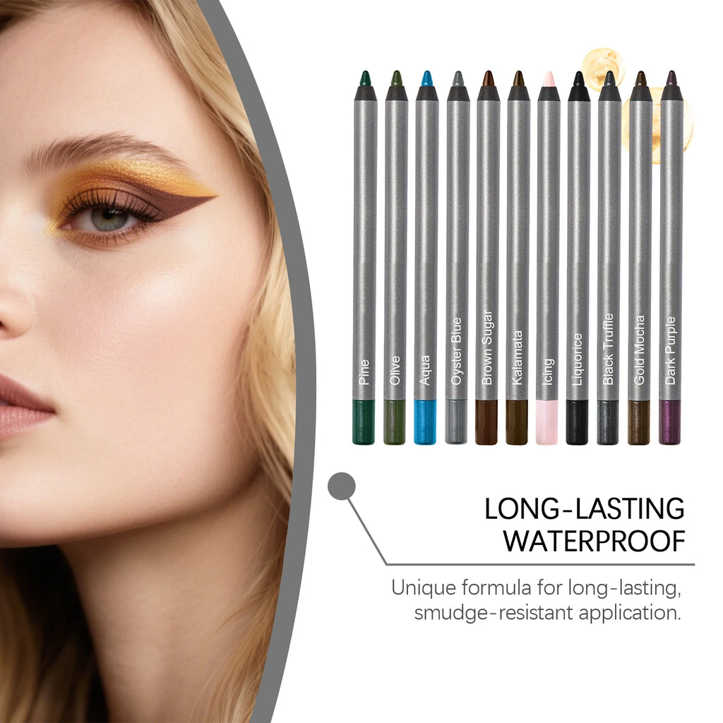 Zephoco Waterproof Eyeliner Pencil Smooth Smudge-Proof Water Resistant Cosmetics Gel Eyeliner Makeup for Eyes Enlargement 1pc