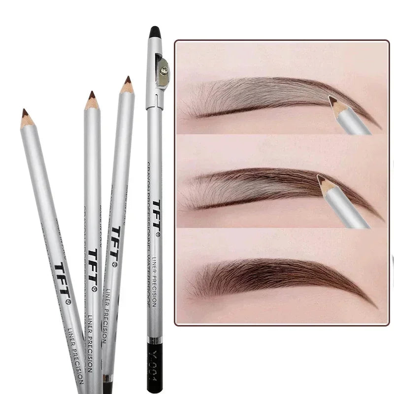 3pcs Eyebrow Pencil Waterproof Professional Women Eye Makeup Pen Easy Color Natural Black Brown Cosmetic Beauty Eyebrow Tools