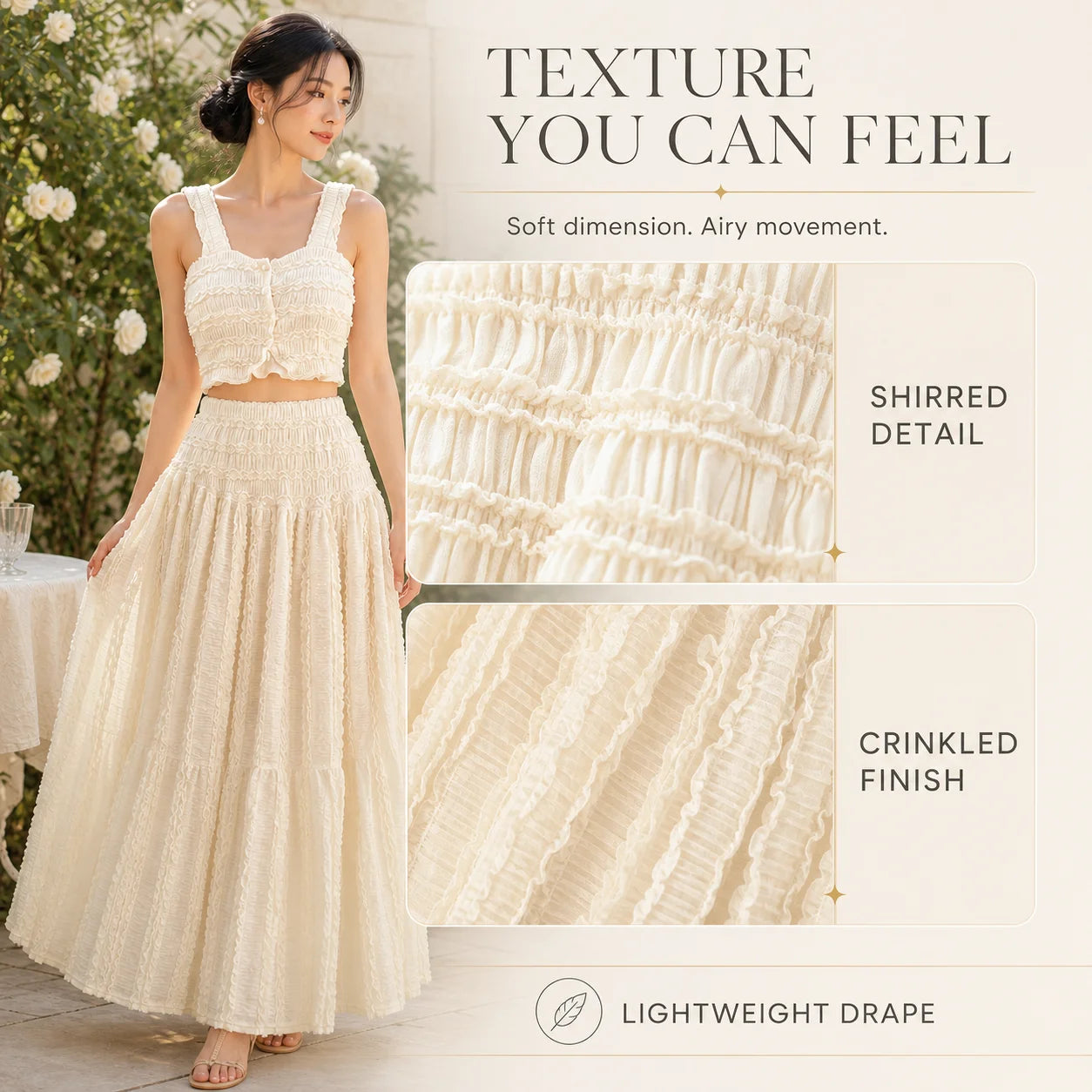 Harajuku Skirt Sets Camisole Top High Waist Pleated Half Skirt Piece Set Solid Color Casual Dress Two Piece Sets Womens Outfits
