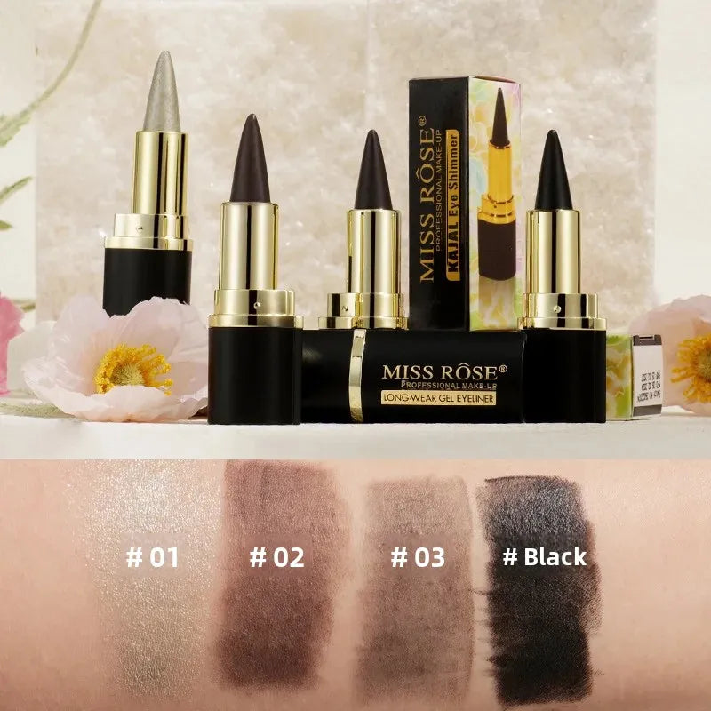 Gel Eyeliner Quick Dry Matte Smudge Proof Waterproof Eye Liner Pencil Bridal Wedding Day Party Stage Makeup for Women Girls