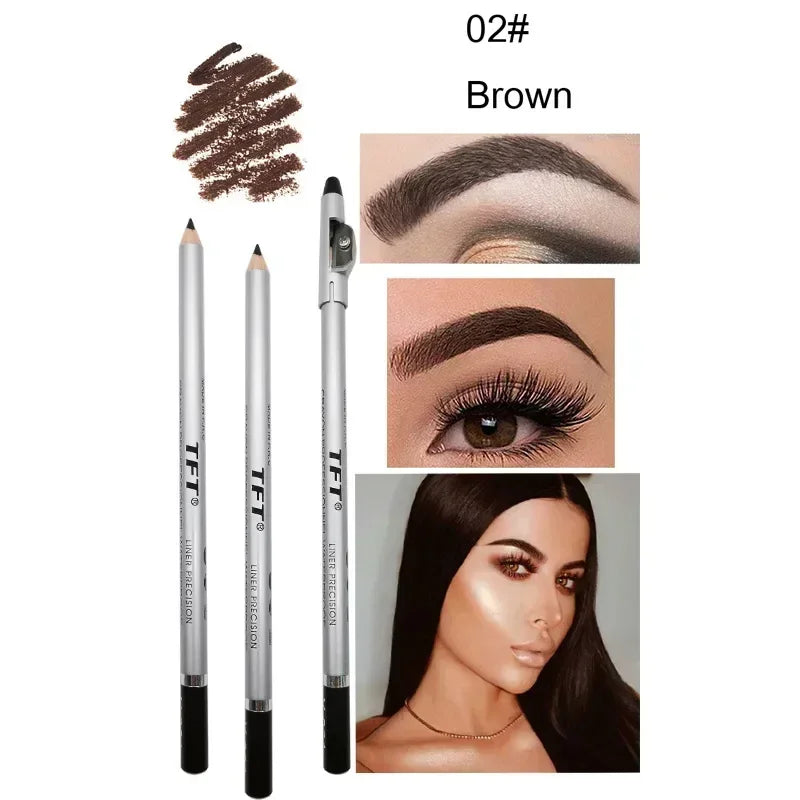 3pcs Eyebrow Pencil Waterproof Professional Women Eye Makeup Pen Easy Color Natural Black Brown Cosmetic Beauty Eyebrow Tools